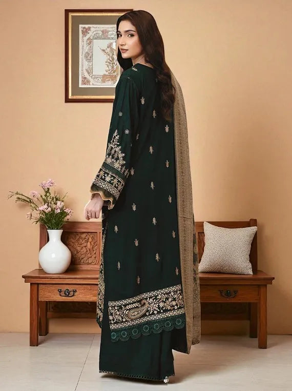 Enzah by Johra Embroidered Peach Leather Collection 2025 (JW-180)