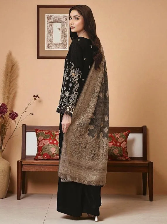 Enzah by Johra Embroidered Peach Leather Collection 2025 (JW-182)